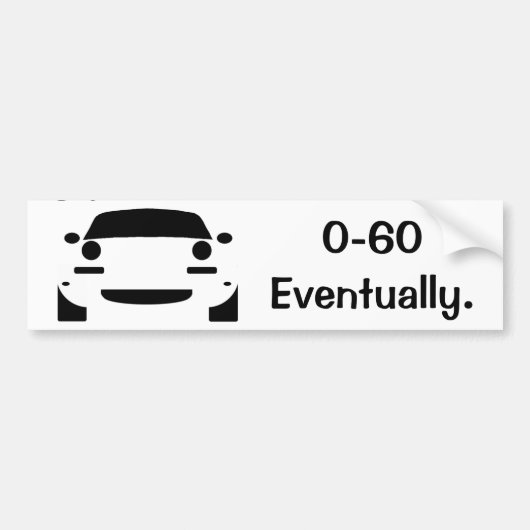 0-60 lustiges miata autoaufkleber (Vorne)