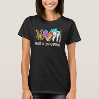0 Frieden Liebe Zahn Zahnarzt Zahnmedizin Leben T-Shirt