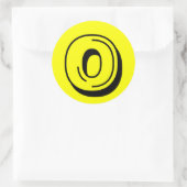 0 Große runde Gelbkleber von Janz Runder Aufkleber (Tasche)