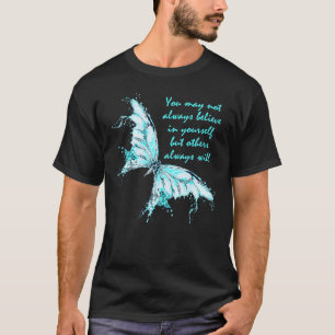 0 Himmelblauer Schmetterling Psychische Gesundheit T-Shirt