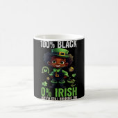 0% Ire 100% Schwarz -lustiger St. Patricks Day Sch Kaffeetasse (Mittel)