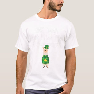 0% Irisch aber Kiss Me Anyway Funny Llama St Patri T-Shirt