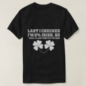 0% Irisch, Hier für den Beer Funny St Patrick Day T-Shirt (Design vorne)