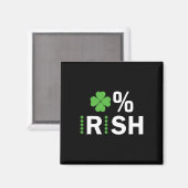 0% Irischer Lucky Shamrock Zero Prozent Irischer S Magnet (Vorderseite/Rückseite)