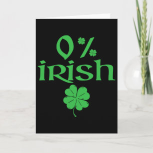 0% Irischer Patrick's Day Shamrock Klee Familien G Karte