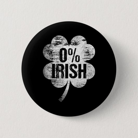 0% Irischer St. Patrick's Day Lustiger Saint Patty Button (Vorderseite)