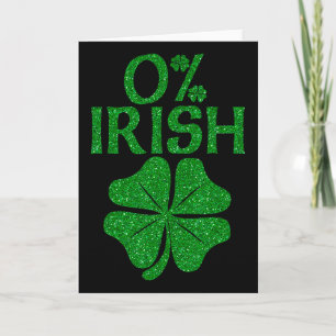 0% Irisches Kleeblatt Glücksbringer St Patricks Karte