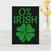 0% Irisches Kleeblatt Glücksbringer St Patricks Karte (Gelbe Blume)