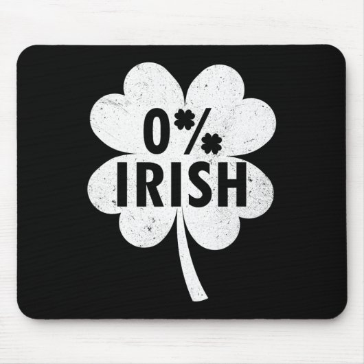 0 % irisches Kleeblatt Happy Go Lucky Charm St Pat Mousepad (Vorne)