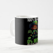 0% Irish 100% Black -funny St. Patricks Day Black  Kaffeetasse (Vorderseite Links)
