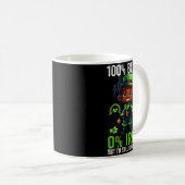 0% Irish 100% Black -funny St. Patricks Day Black Kaffeetasse (VorderseiteRechts)