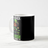 0% Irish 100% Black -funny St. Patricks Day Black Kaffeetasse (Vorderseite Links)