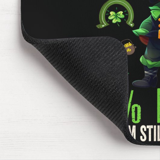 0% Irish 100% Black -funny St. Patricks Day Black Mousepad (Ecke)