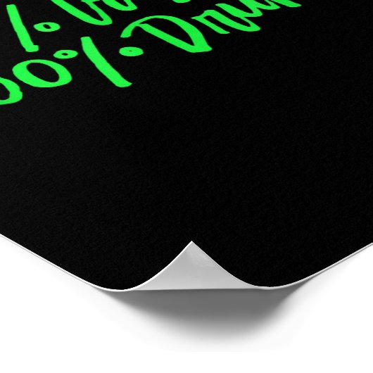 0% Irish 100% Drunk Funny St Patricks Day Gift Sai Poster (Ecke)