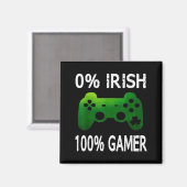 0% Irish 100% Gamer Funny St Patricks Day Video Ga Magnet (Vorderseite/Rückseite)