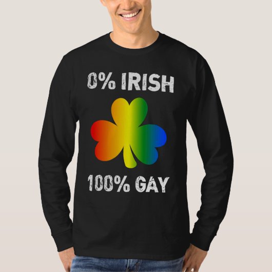 0 Irish 100 Gay St Saint Patrick's Day T-Shirt (Vorderseite)