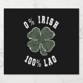 0 Irish 100 Loa Kleeblatt Schaumweinetikett (Einzelnes Label)