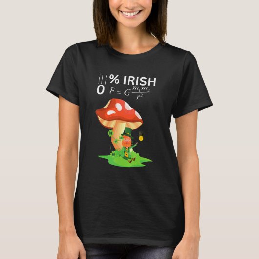 0 Irish Funny Newton's Law physics teachers & Stud T-Shirt (Vorderseite)