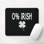 0% Irish Funny St. Patrick's Day Shamrock Men Wome Mousepad (Mit Mouse)