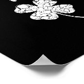 0% Irish Funny St. Patrick's Day Shamrock Men Wome Poster (Ecke)