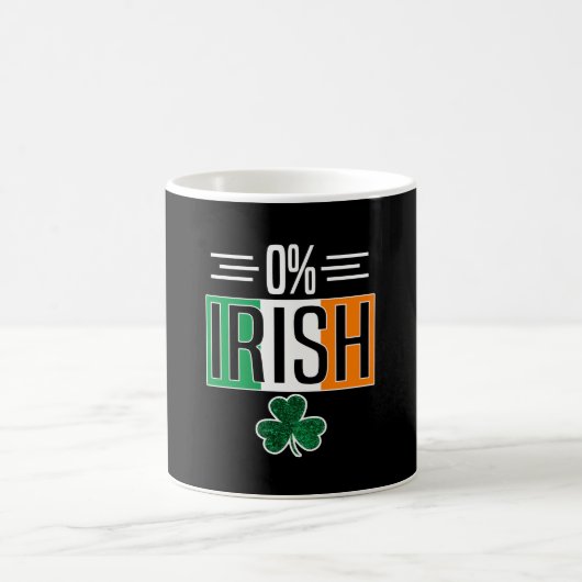0 Irish St Patricks Day Irish Zero Percent Shmaroc Kaffeetasse (Mittel)