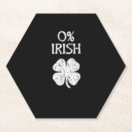 0% Irish St. Patrick's Day Zero% Graphic T- Untersetzer (Vorderseite)