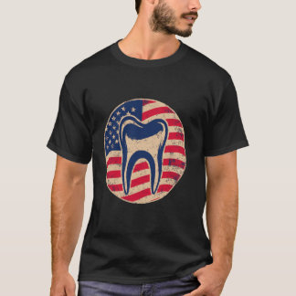 0 Kinderzahnarzt Zahnheilkunde Patriotische Zahnär T-Shirt