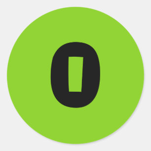0 Kleine runde Green Number Stickers von Janz