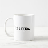 0% Liberal 0 Percent Liberal Funny Conservative Li Kaffeetasse (Links)