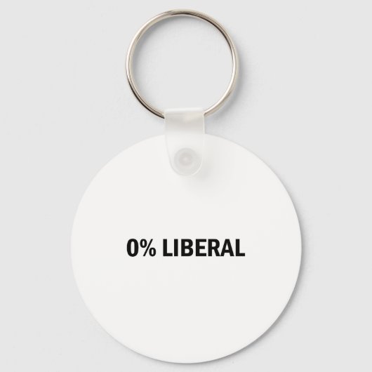 0% Liberal 0 Percent Liberal Funny Conservative Li Schlüsselanhänger (Vorderseite)