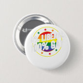 0 Liberal 100 Gay LGBT Design für Konservative Button (Vorne & Hinten)