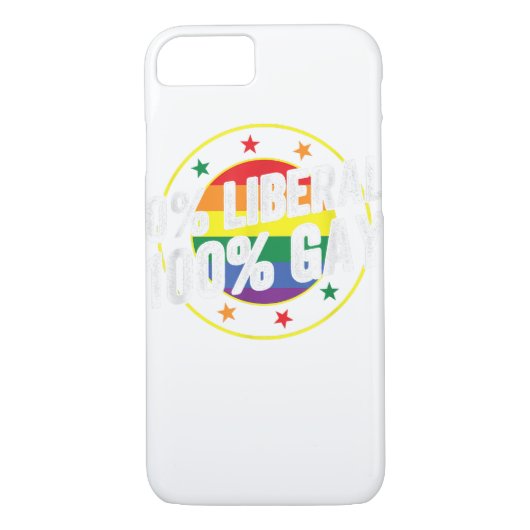 0 Liberal 100 Gay LGBT Design für Konservative Case-Mate iPhone Hülle (Rückseite)