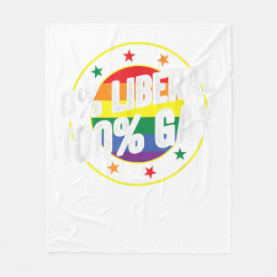 0 Liberal 100 Gay LGBT Design für Konservative Fleecedecke