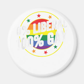 0 Liberal 100 Gay LGBT Design für Konservative Magnet
