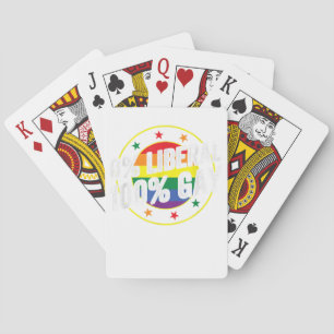 0 Liberal 100 Gay LGBT Design für Konservative Spielkarten