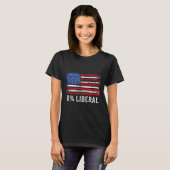 0% Liberal Null Prozent Anti Liberal Republikaner  T-Shirt (Vorne ganz)