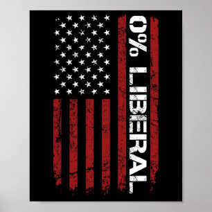 0% Liberal Null Prozent Anti-Liberaler - Lustiger Poster