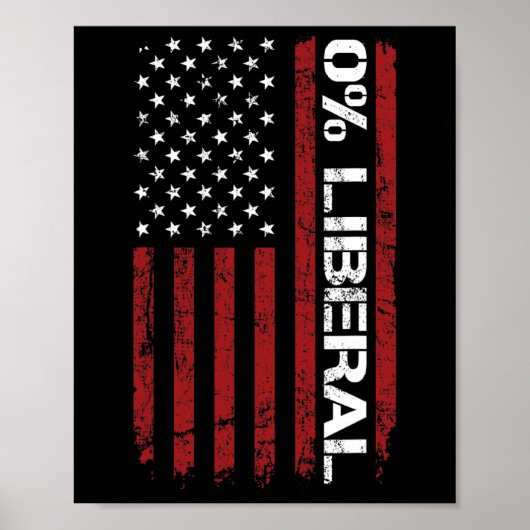 0% Liberal Null Prozent Anti-Liberaler - Lustiger  Poster (Vorne)