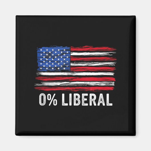 0% Liberal Null Prozent Anti Liberaler Republikane Magnet (Vorne)
