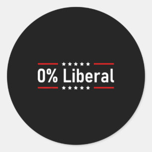 0% liberal - Null-Prozent-Erklärung Runder Aufkleber
