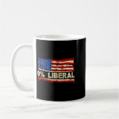 0% liberal Null Prozent liberale Republikaner-Flag Kaffeetasse (Links)