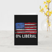 0% Liberal Zero Percent Anti Liberal Republican Ta Karte (Gelbe Blume)