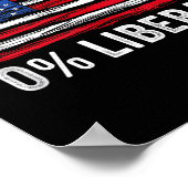 0% Liberal Zero Percent Anti Liberal Republican Ta Poster (Ecke)