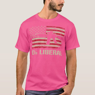 0 Liberal Zero Percent Ar15 US sa Flag Funny Pro G T-Shirt