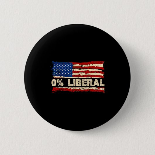 0% Liberal Zero Percent Liberal Republican Flag Button (Vorderseite)