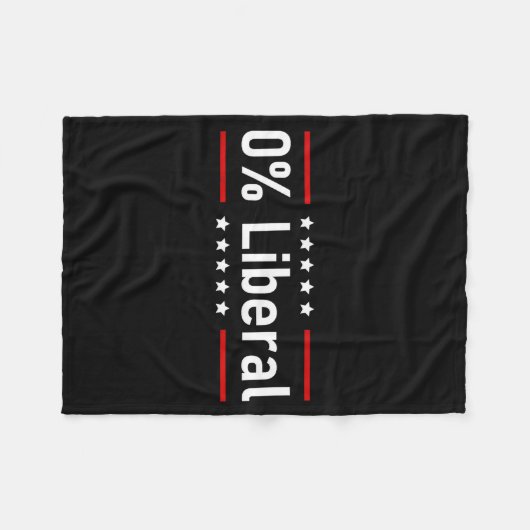 0% Liberal - Zero Percent Statement Fleecedecke (Vorderseite (Horizontal))