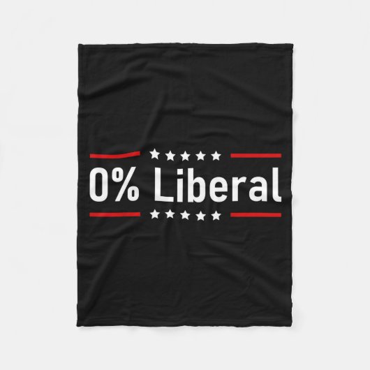 0% Liberal - Zero Percent Statement  Fleecedecke (Vorderseite)
