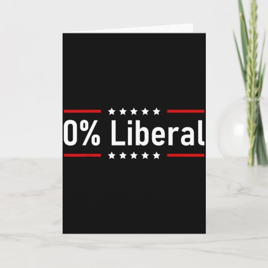 0% Liberal - Zero Percent Statement  Karte (Vorderseite)
