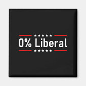 0% Liberal - Zero Percent Statement Magnet (Vorne)