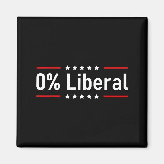 0% Liberal - Zero-Prozent-Erklärung Magnet (Vorne)
